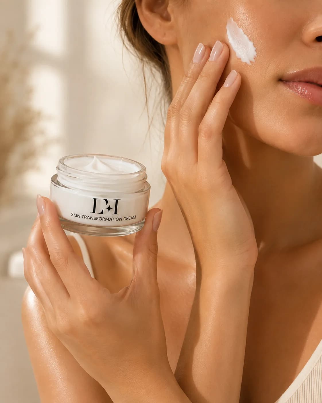 Skin Transformation Cream texture and application